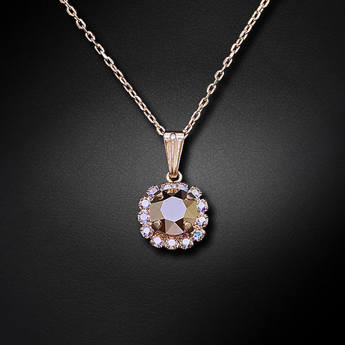 Кулон "Krāšņums (Rose Gold)" с кристаллами Swarovski™
